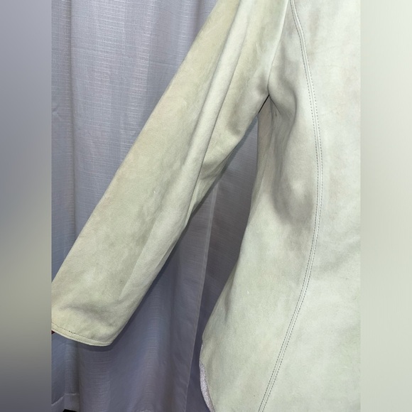 Lafayette 148 light green 100% suede blazer | size Small - Picture 5 of 8